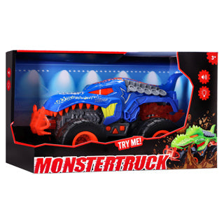 Rapid Wheels Monster Truck Dino Bleu avec lumière et son | 2 pièces