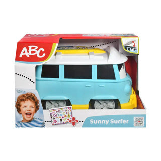 Bus Dickie Sunny Surfer Bus 25 cm avec autocollants | 2 pièces