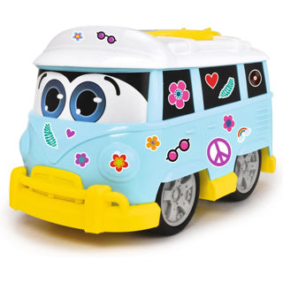 Bus Dickie Sunny Surfer Bus 25 cm avec autocollants | 2 pièces