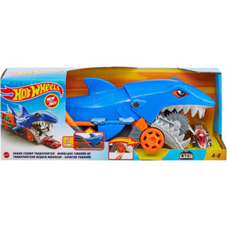 Chariot de transport de requins de la ville Hot Wheels de Mattel