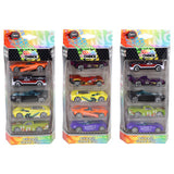 Rapid Wheels Car Die Cast Changement de couleur Lot de 5 | 4 pièces