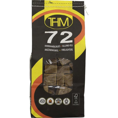 Allume-feu Fire-up thm marron FSC sachet de 72 pièces