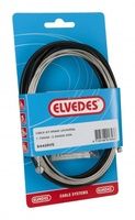 Elvedes bremsekabel sæt universal 1800 2350 mm sort sølv