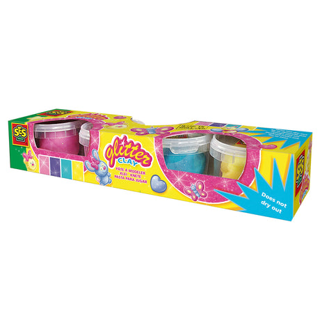 Ses creative ses paillettes argile - 4 pots en argile