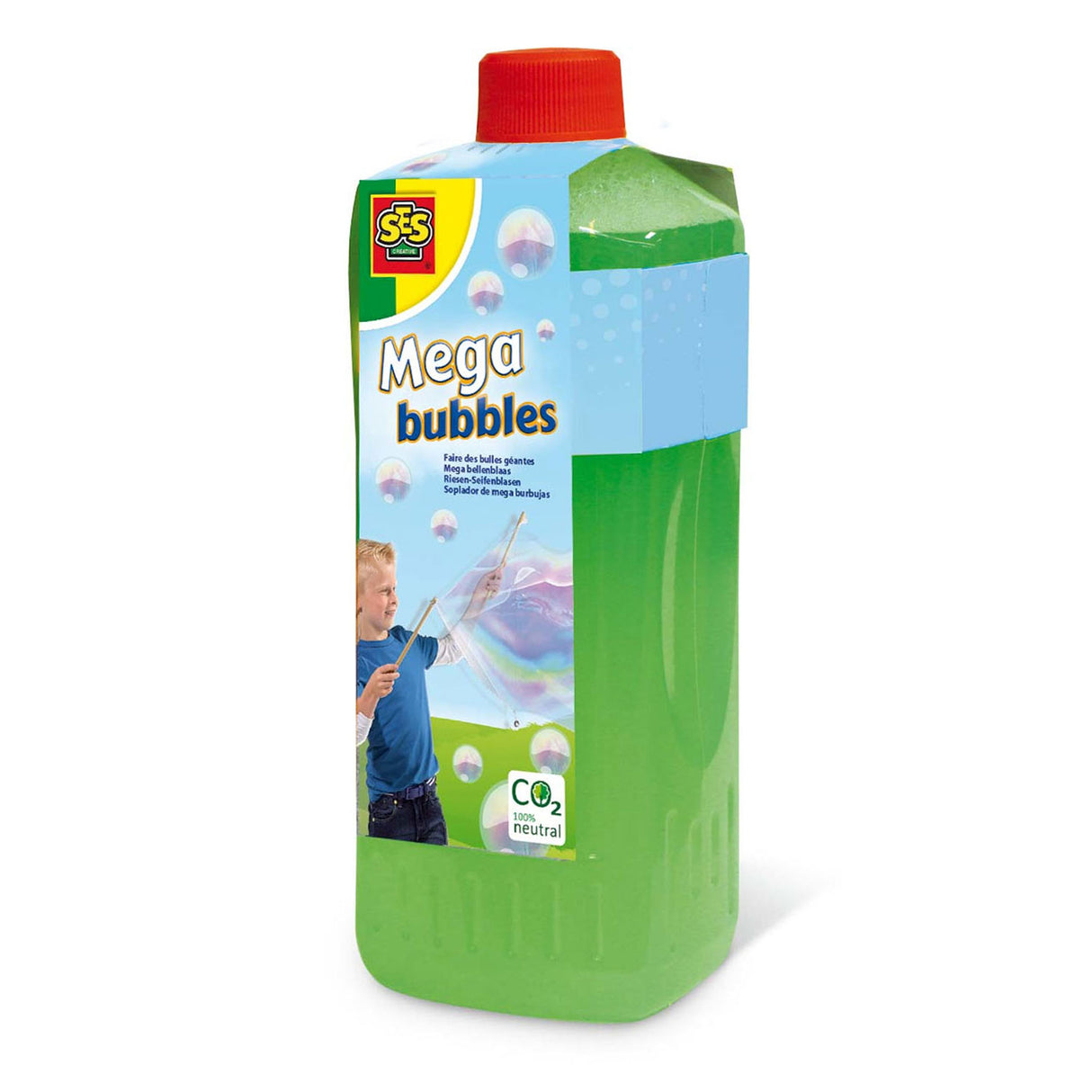 Ses mega bellenblaas navulling, 750ml