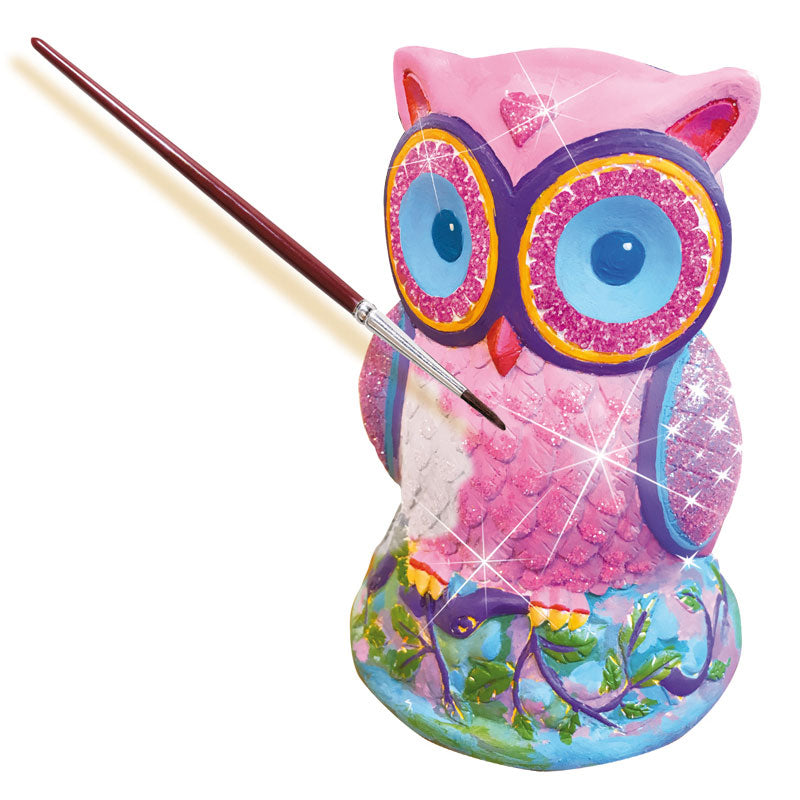 Ses creative ses moulage en plâtre et peinture hibou