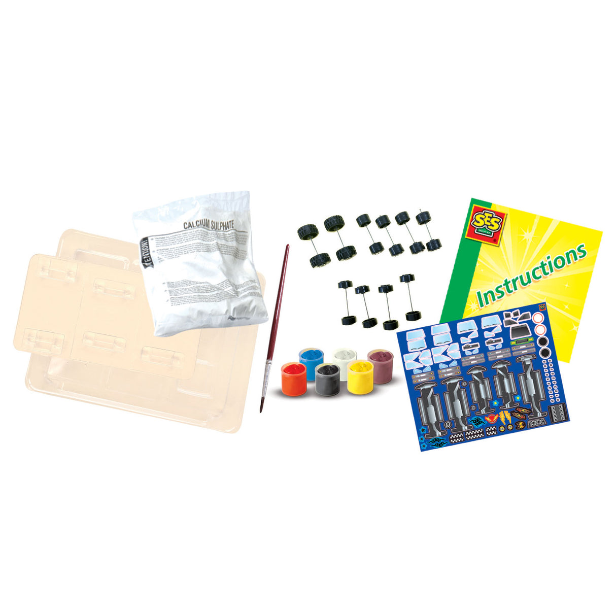Ses créatifs moulage et peinture - voitures - jouets pour enfants - bricolage pour garçons - jouets de voiture - à partir de 5 ans
