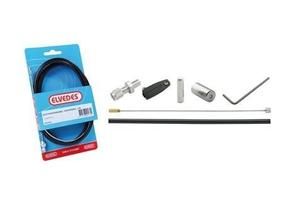 Getriebekabel -Set ELVEDES SRAM Universal 1700 2250mm verzinkt - schwarz (auf der Karte)