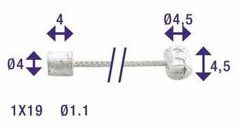 Elvedes Derailleur Cable 2.25m Nexus (6400)