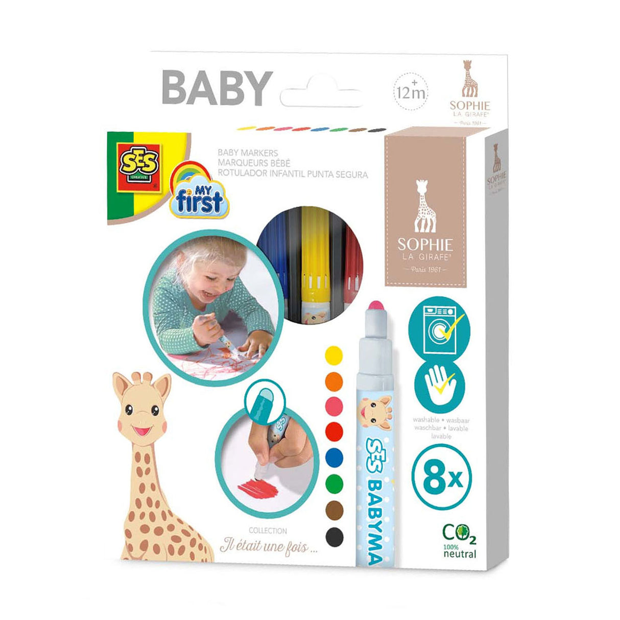 SES min första Sophie La Girafe Babymarkers