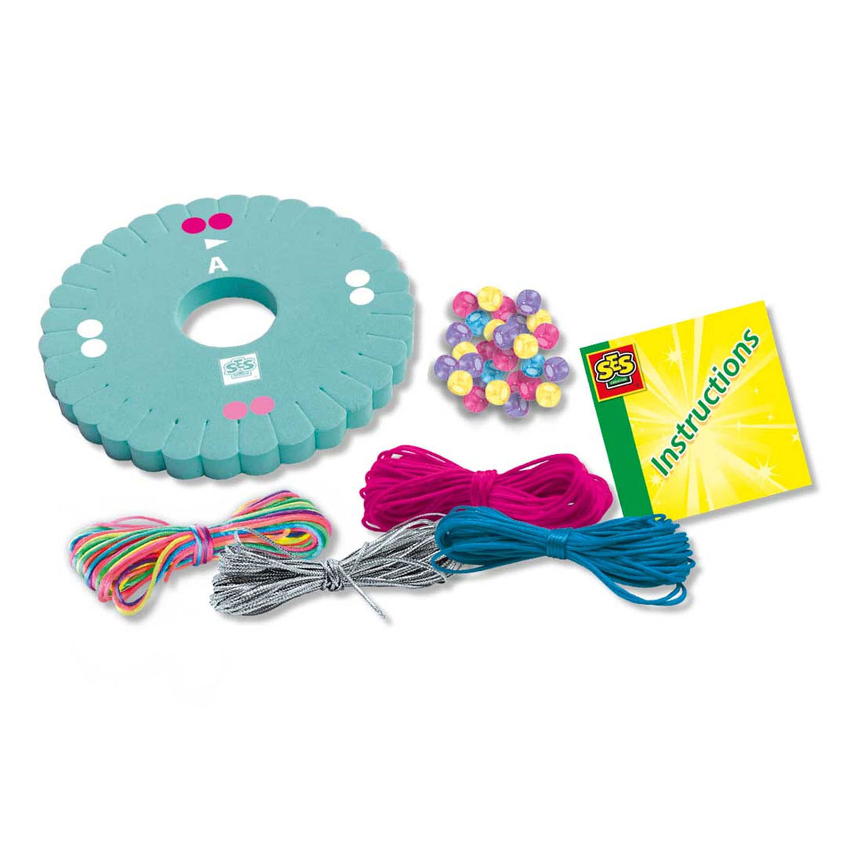 Ses creative - hobby rose - bracelets d'amitié bff - crafting girls - confection de bracelets - 4 couleurs - à partir de 5 ans