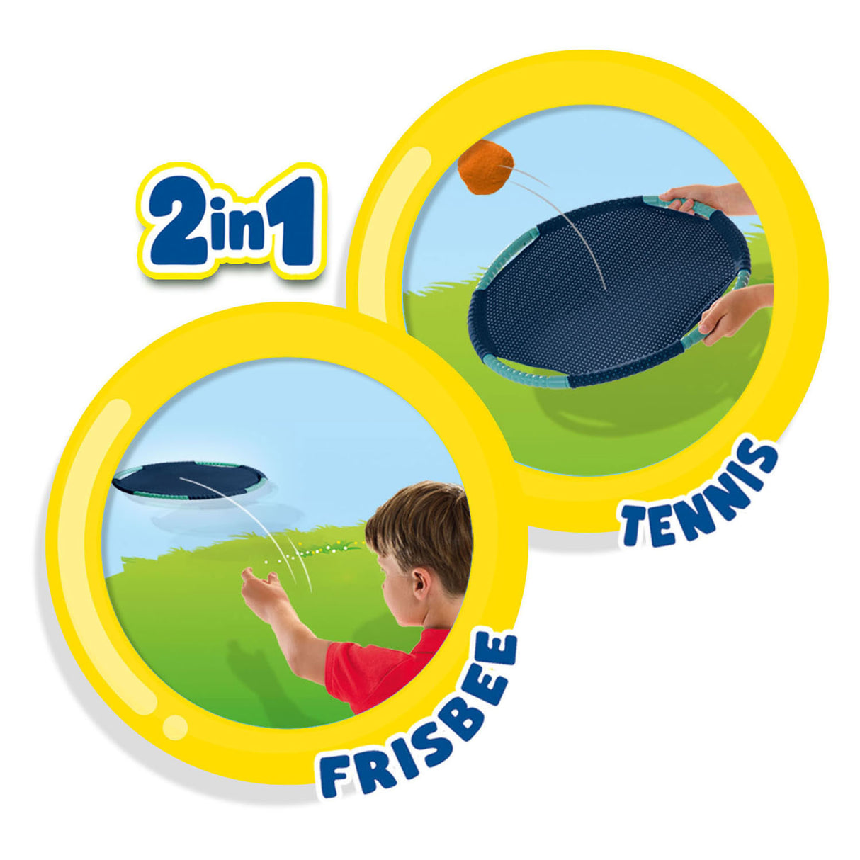 Ses jeux créatifs de tennis et de frisbee