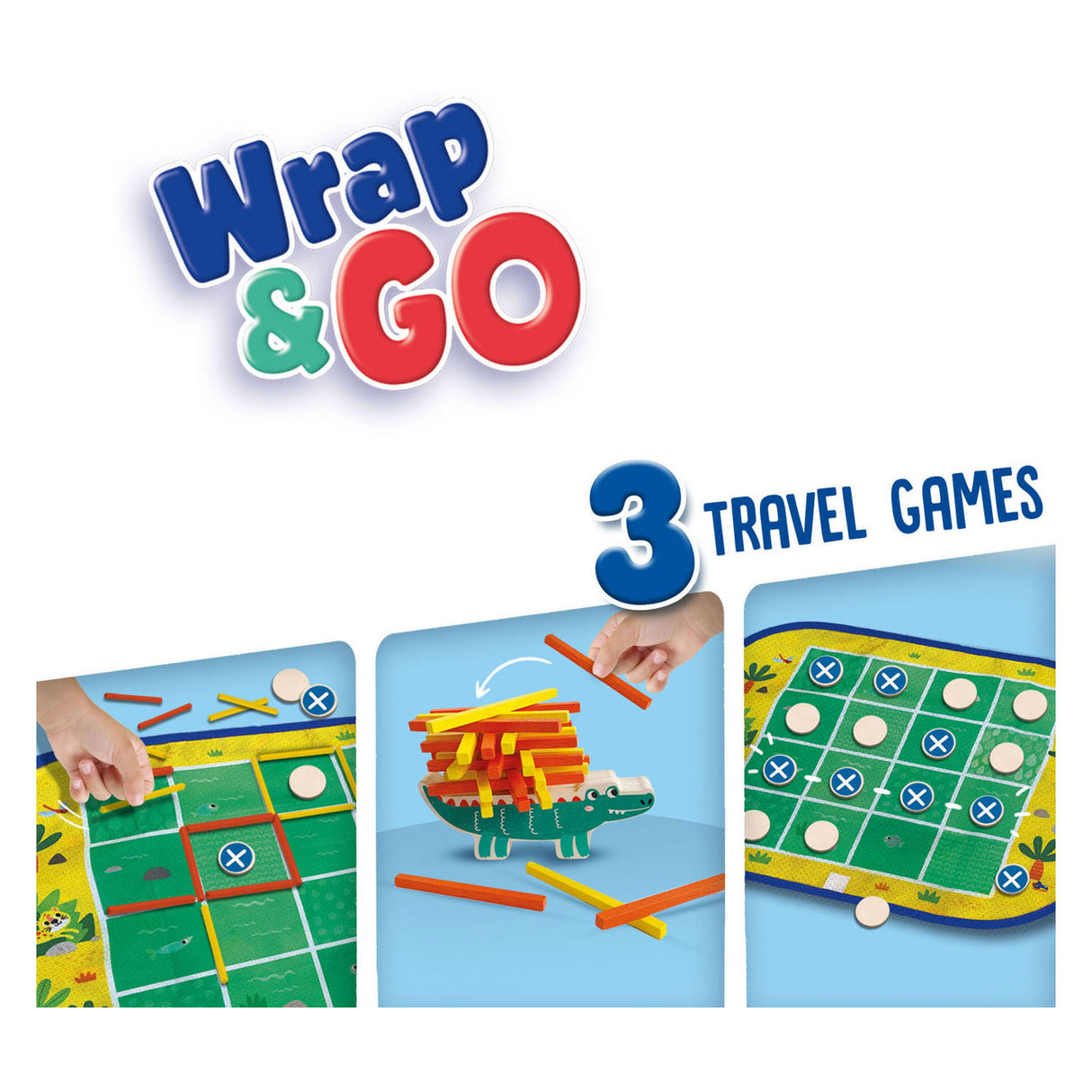 SES WRAP ET GO GAMES DE VOYAGE, 3In1