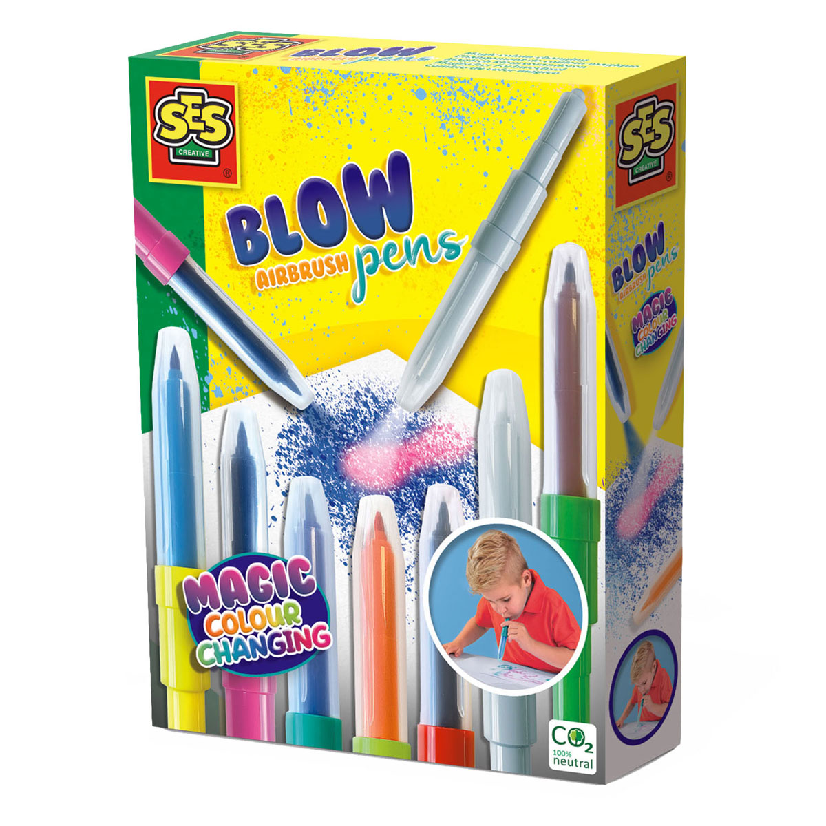 SES Blow airbrush pera magicky změna barvy