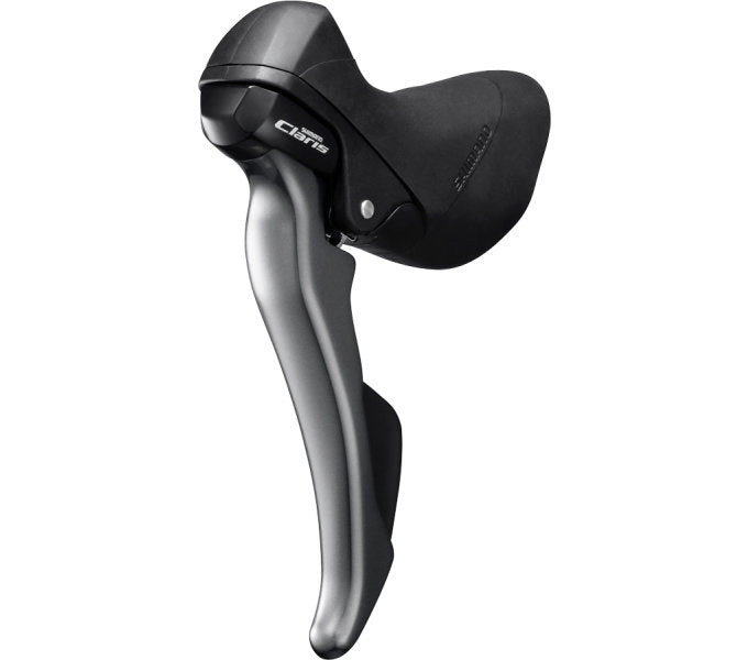 Verdeller Shimano (izquierda) con palanca de freno 2 velocidades Claris ST-R2000 Negro gris