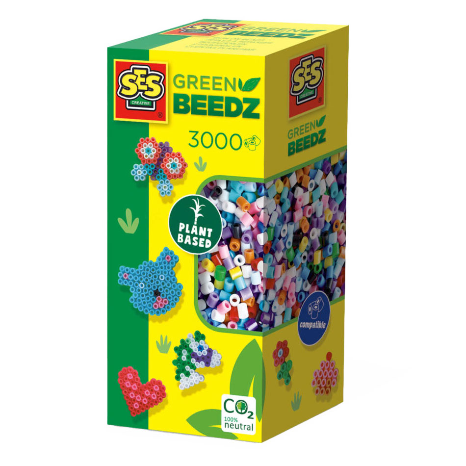 Ses creative ses green beedz - mélange de perles à repasser 3000