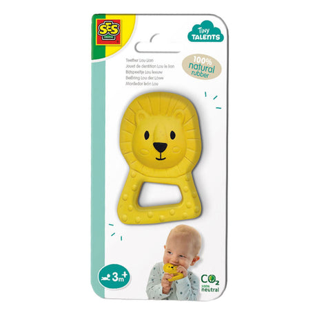 Ses tiny talents jouet de dentition lou lion - 100% caoutchouc naturel