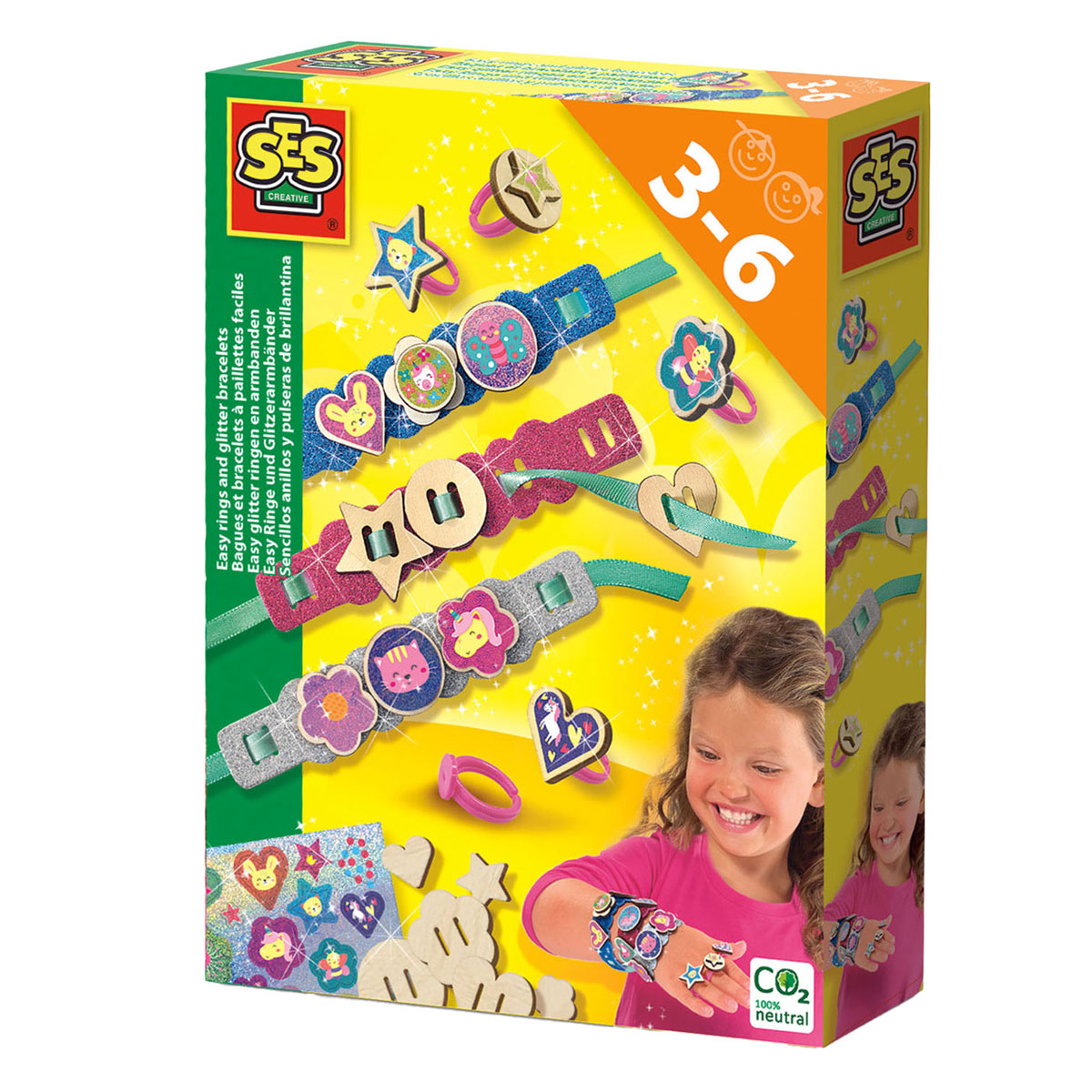Ses creative ses bagues et bracelets à paillettes faciles