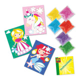 Six cartes en perles de verre