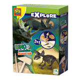 SES Explorez Dino et Squelette excavé 2in1 - Triceratops