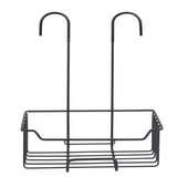 Wenko doucherek milo rvs zwart 25x36cm - zonder boren - doucherekje hangend - douchemand - douchecaddy ophangbaar