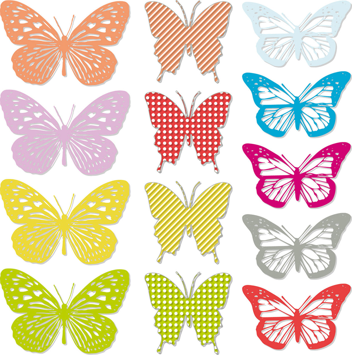 Artisanat américain • embellissements en acétate citronlush formes papillon