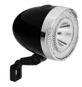 QTCYCHECTECH QT CYCLE Tech headlight LED Retro Black 15 Lux on Battery on Card