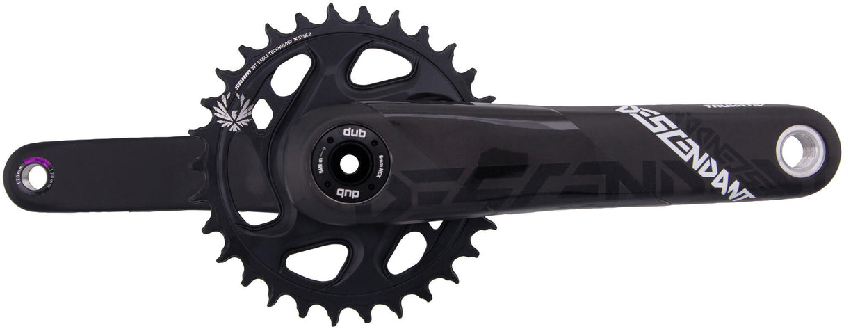 Le pédalier Truvativ descendant du pédalier Carbon Eagle descend. aigle carbone 30t 170mm