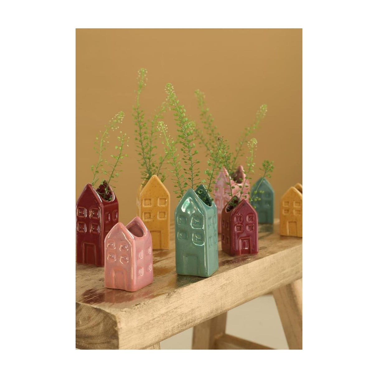 Idées 4 saisons vase à fleurs maison amsterdam 3x3x8cm 4 assortis