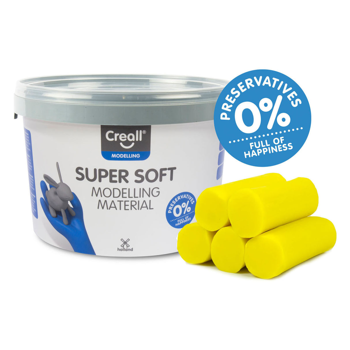 Creall argile supersoft jaune, 1750gr.