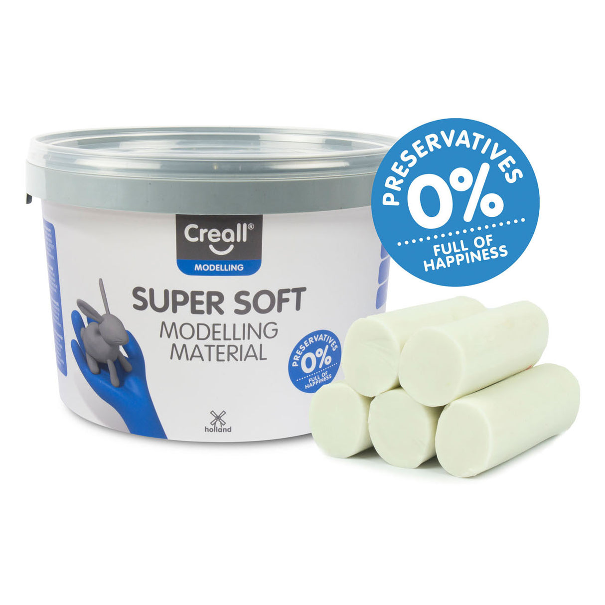 Creall argile supersoft blanche, 1750gr.
