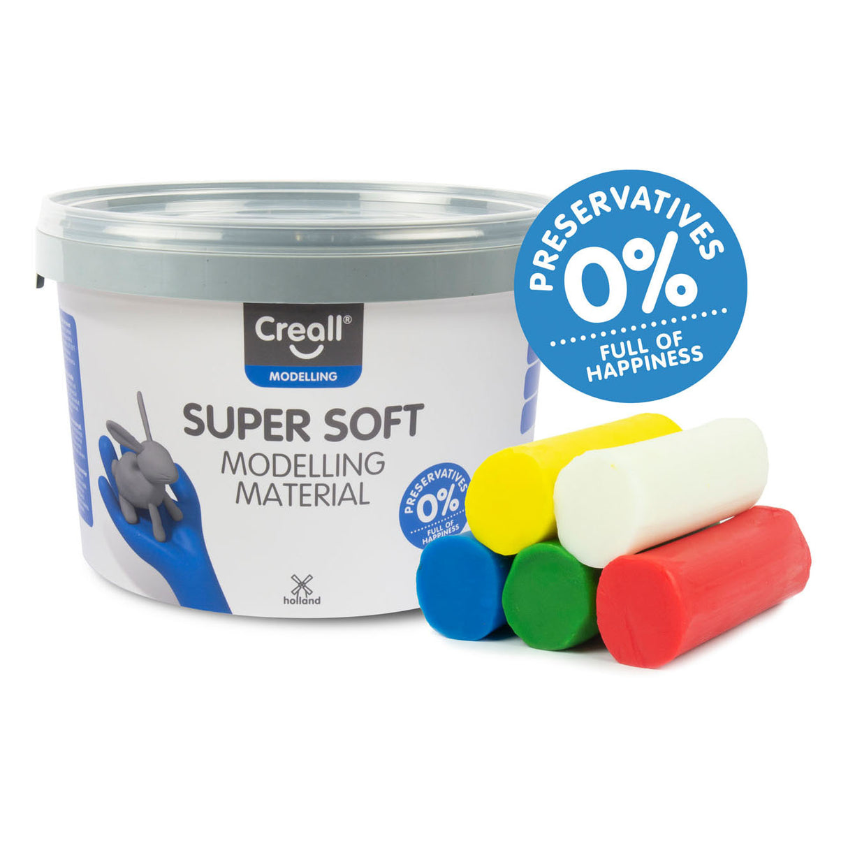 Argile supersoft Creall - 5 couleurs d'argile - 1750gr.