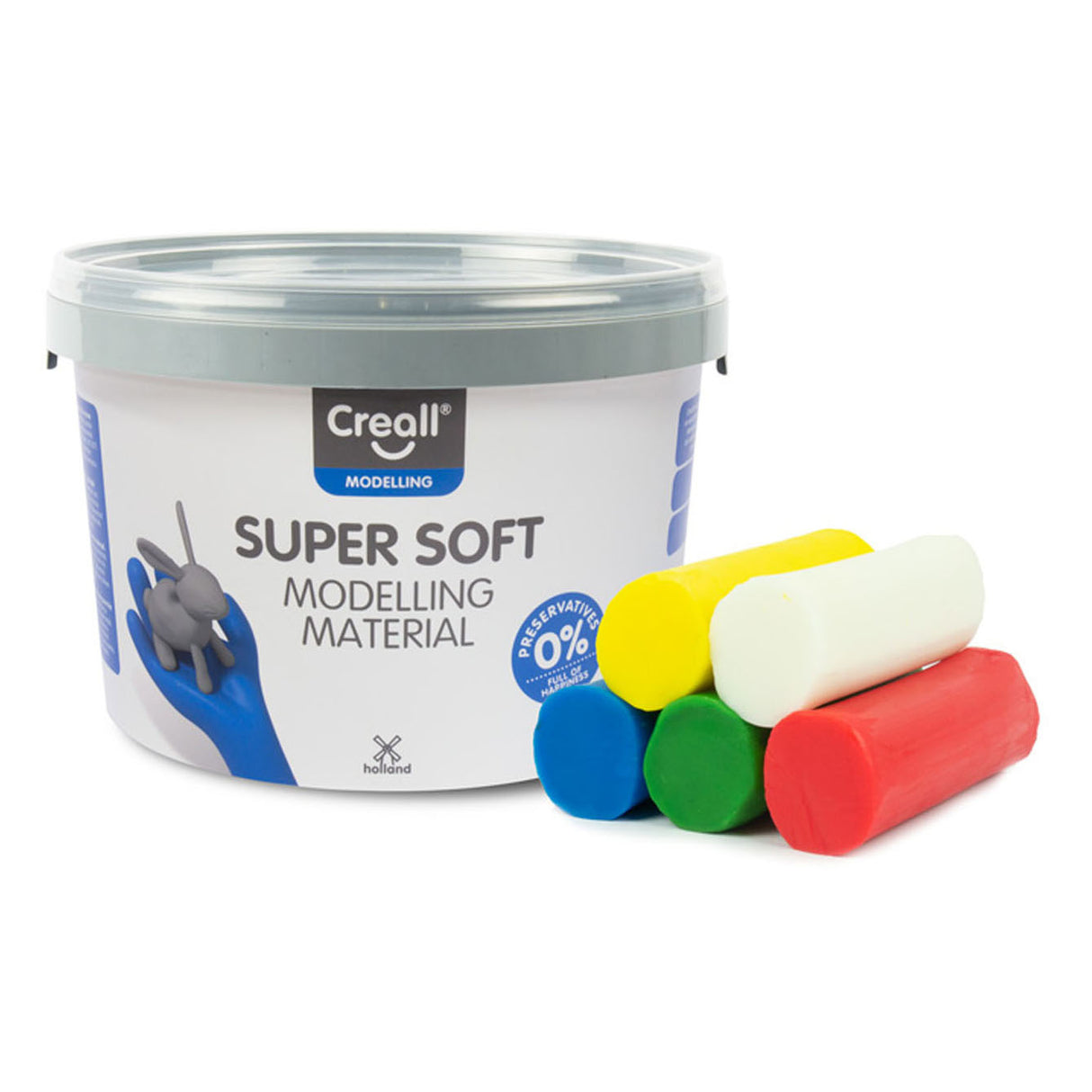 Argile supersoft Creall - 5 couleurs d'argile - 1750gr.