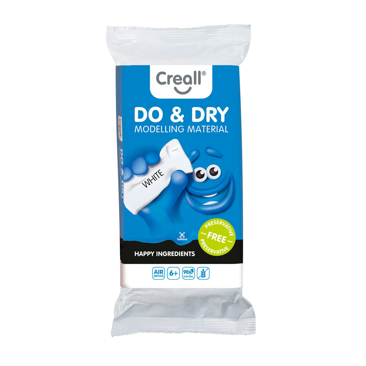 Creall do pâte à modeler sèche sans conservation blanche, 500gr.