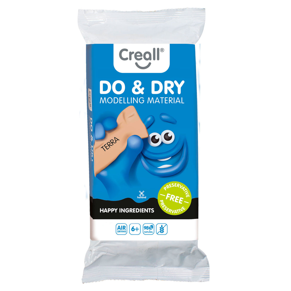Creall do pâte à modeler sèche sans conservation terra, 1000gr.