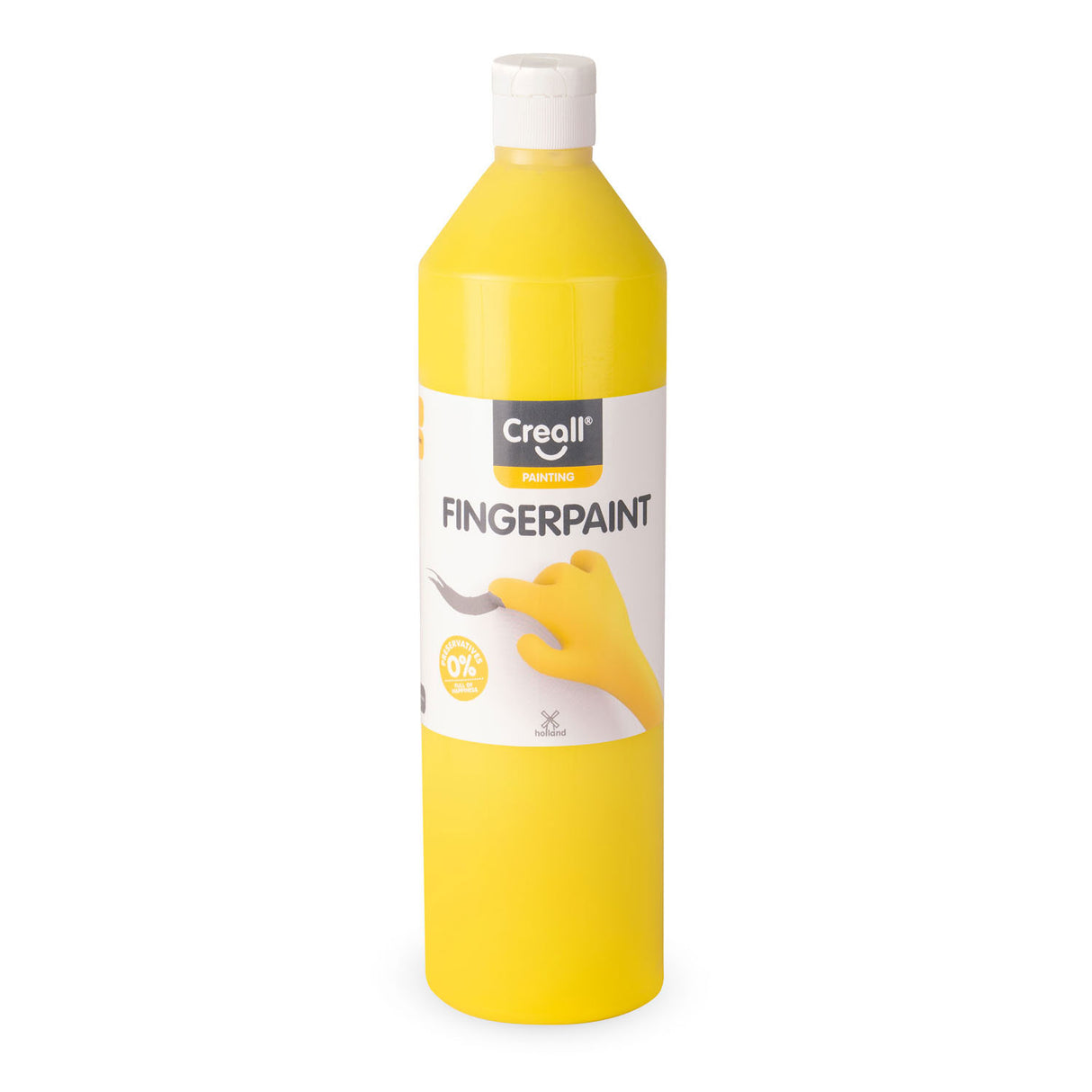 Peinture au doigt Creall jaune sans conservation, 750ml
