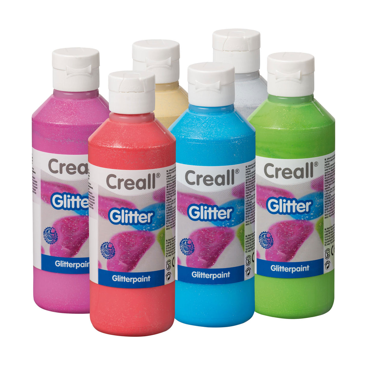 Creall Glitter Paint, 6x250 ml