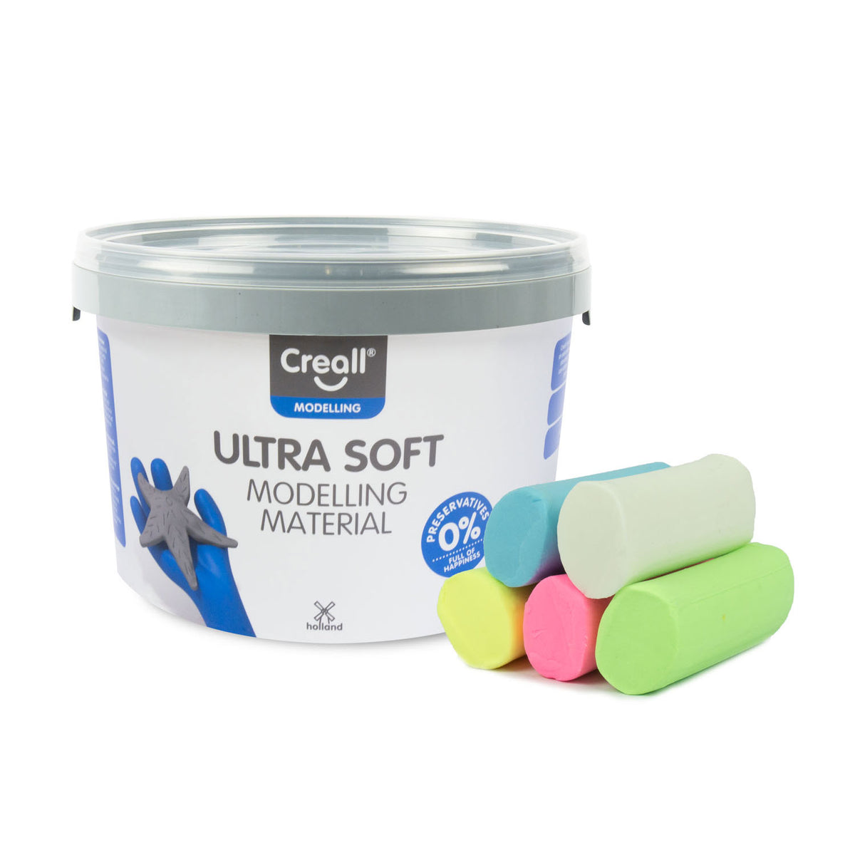 Pâte à modeler Creall | pot de 1 | 10 kg de couleurs assorties