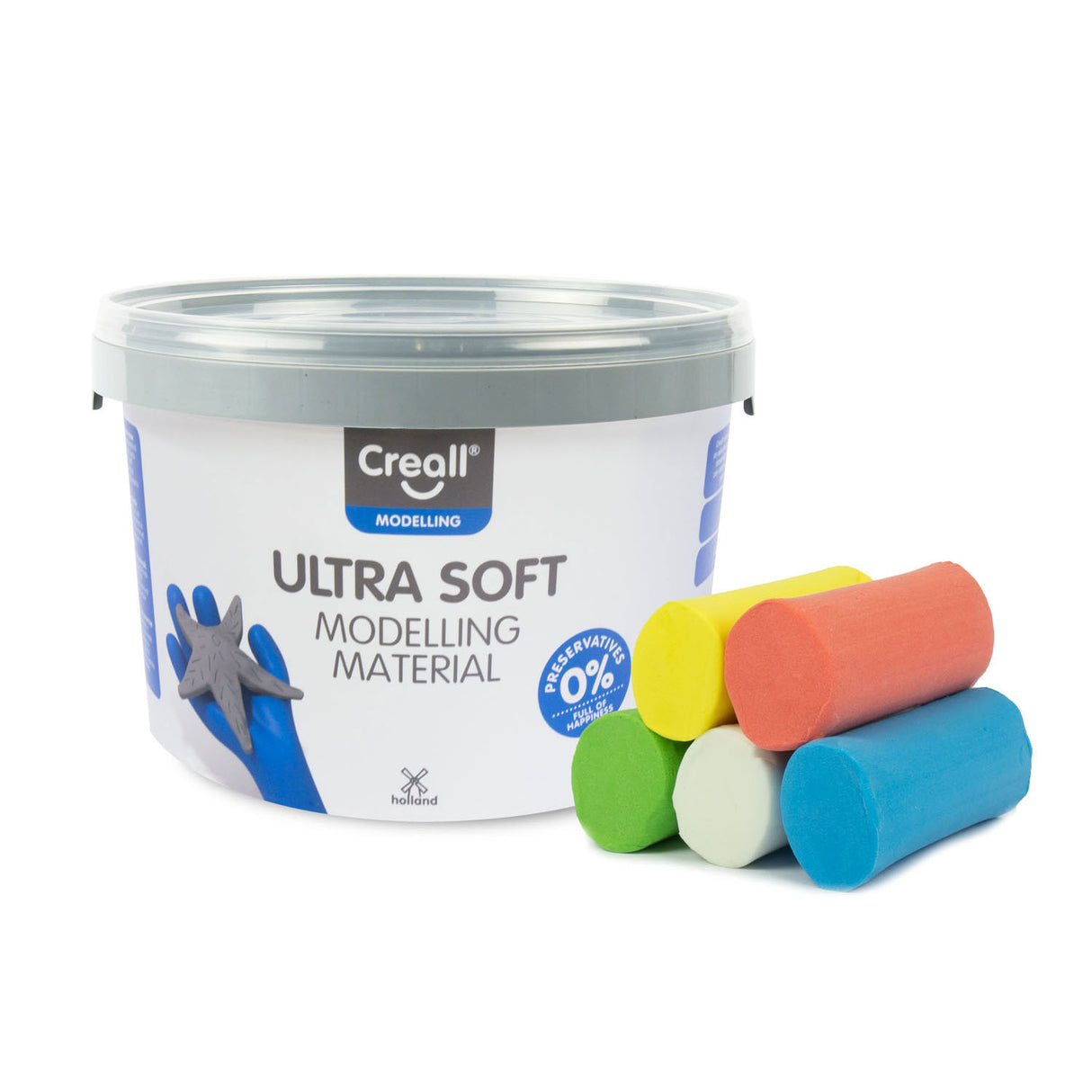 Creall couleur argile ultra douce - 5 couleurs d'argile - 1100 gr.