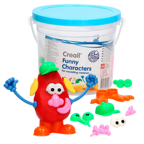Accessoires en argile pour personnages amusants Creall, 130 pcs