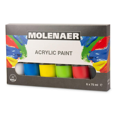 Peinture acrylique Molenaer, 6x75 ml