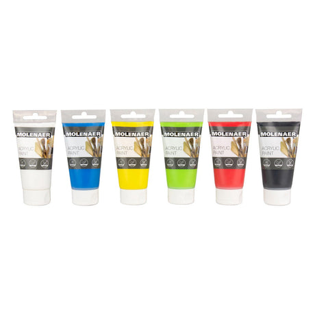 Peinture acrylique Molenaer, 6x75ml