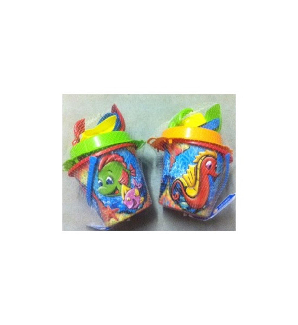 Set de seaux Adriatique décor poisson ø18cm 6 pièces