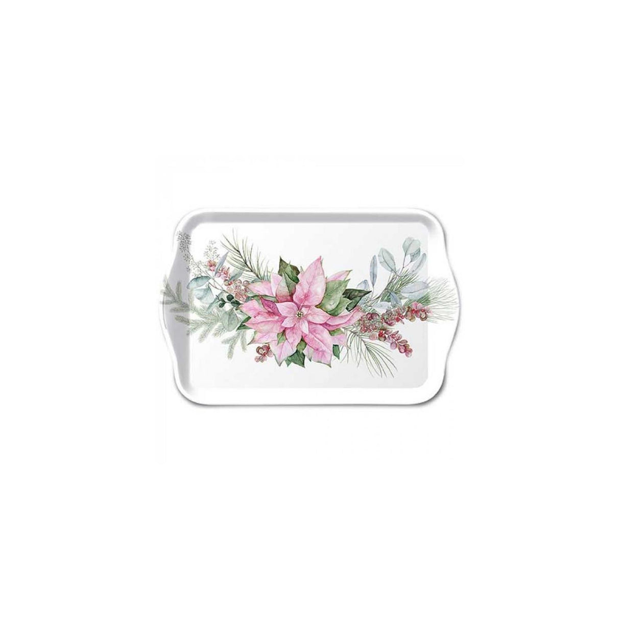 Plateau Ambiente 13x21cm poinsettia rose