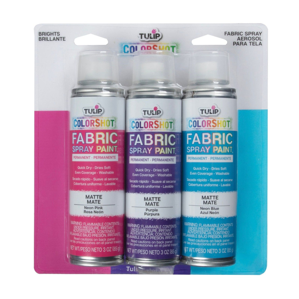 Tulip • colorshot instantané tissu couleur spray brillant 3pcs