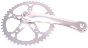 Schetting Wheel Crankset Alu 46 tands 170 mm 1 8 3 32 argent