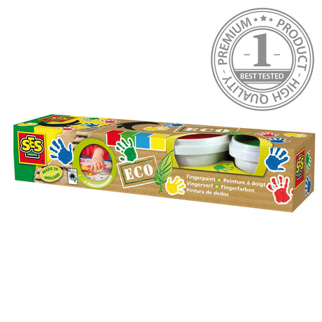 SES Eco Finger Paint, 4 farver