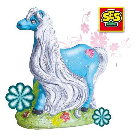 Ses moulage en plâtre - cheval avec crinière