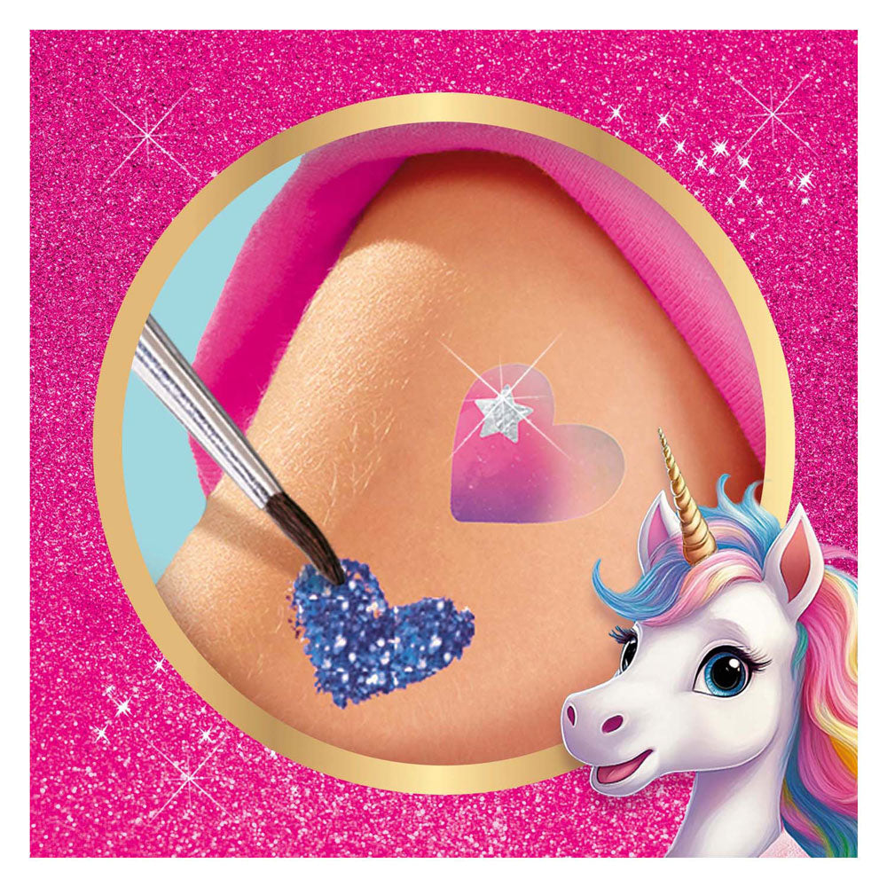 Ses licorne - tatouages et paillettes