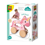 Ses animal à tirer en bois 2 en 1 - licorne